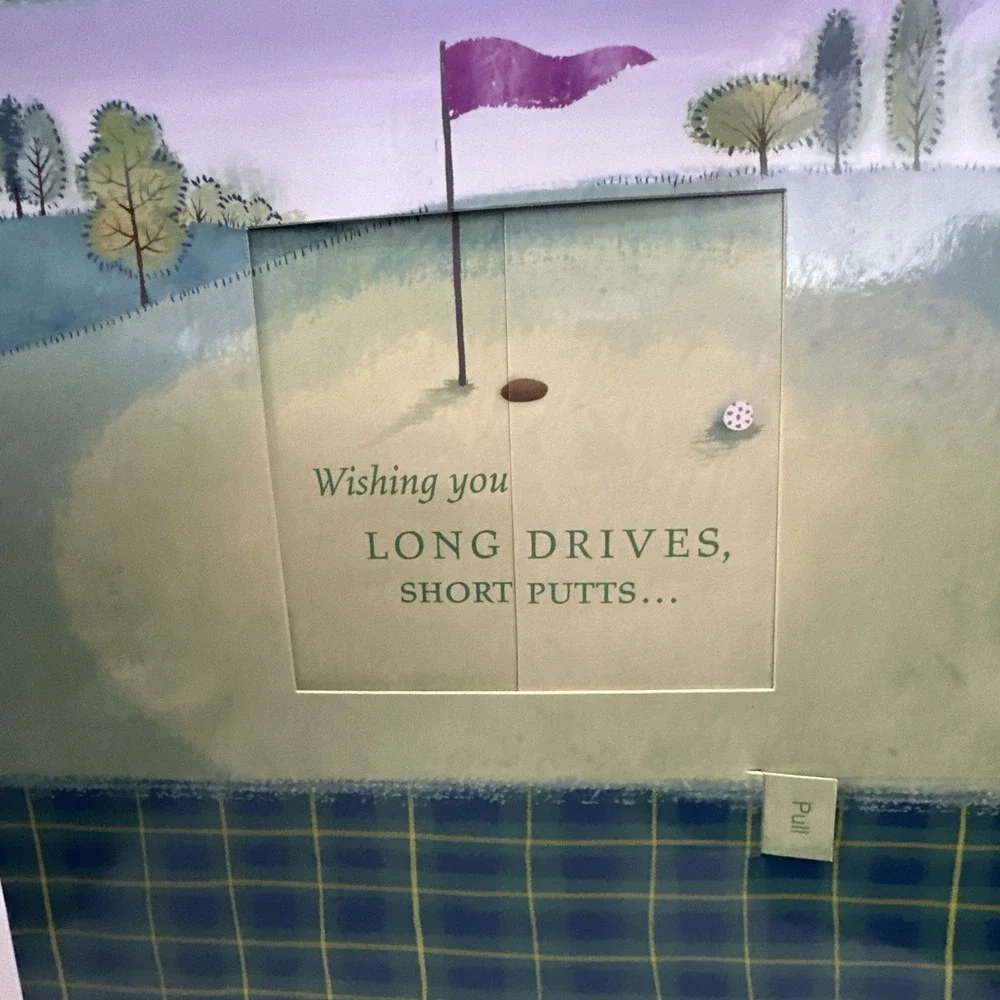 Golf gift bag interactive. Hallmark. 13